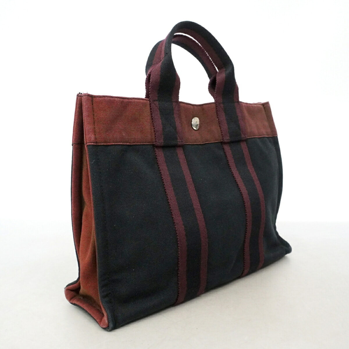 Hermes Black Canvas Tote Bag (Pre-Owned)