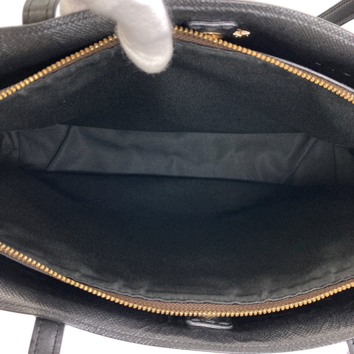 Coach Signature Black Dark Brown Signature Line Tote Bag (Pre-Owned)