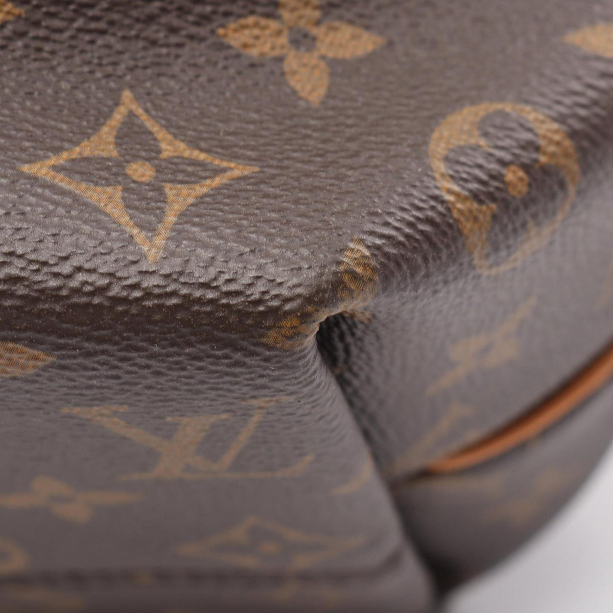 Louis Vuitton Monogram Brown Coated Canvas Leather Handbag (Pre-Owned)