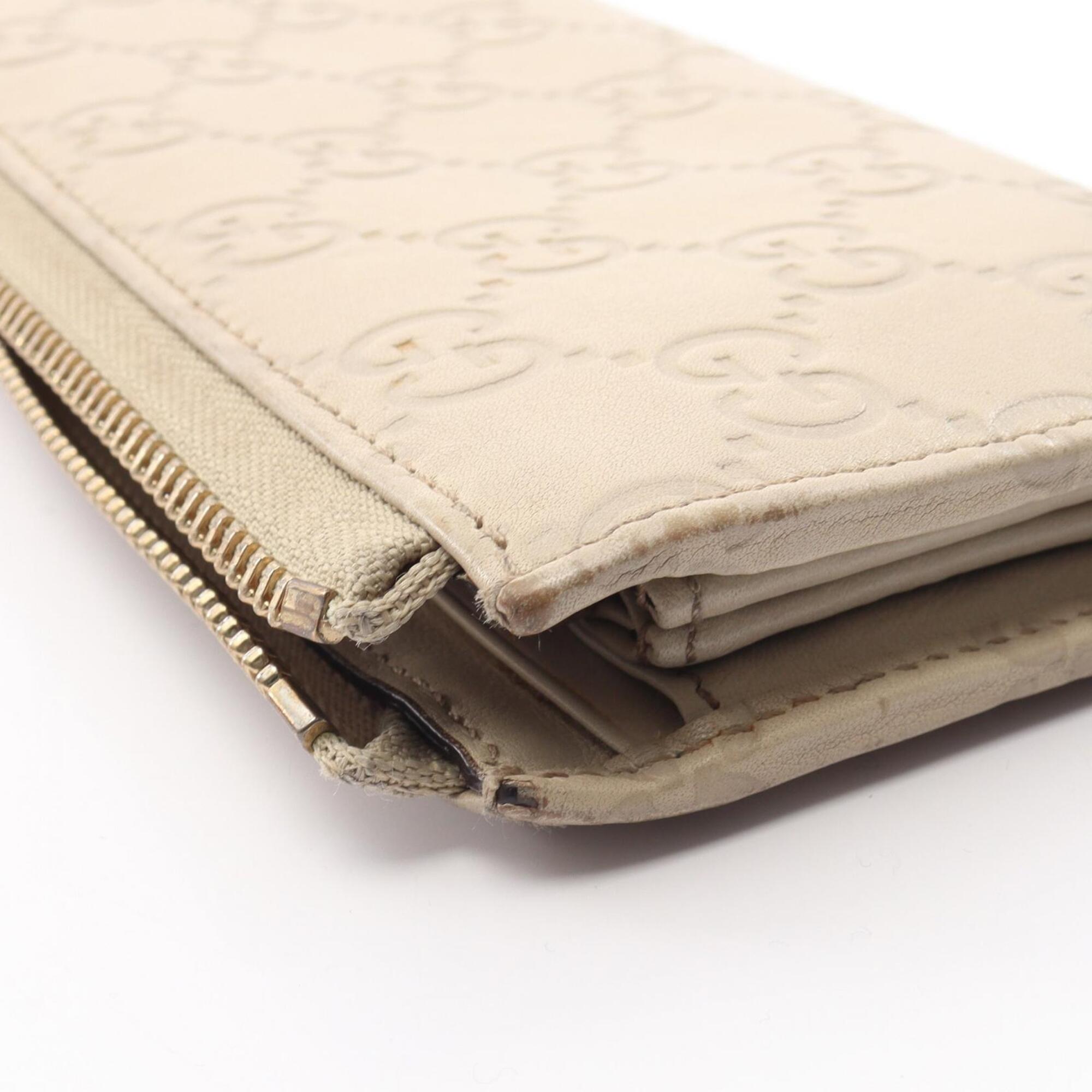 Gucci Ivory Leather Long Wallet (Bi-Fold) (Pre-Owned)