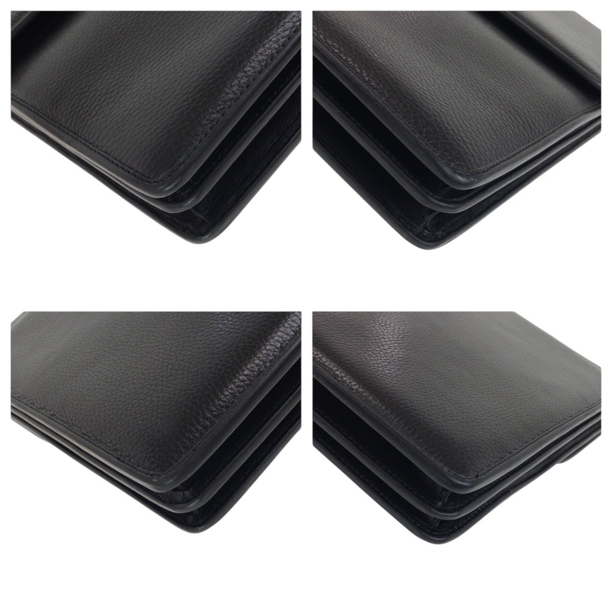 Versace Black Leather Briefcase (Pre-Owned)