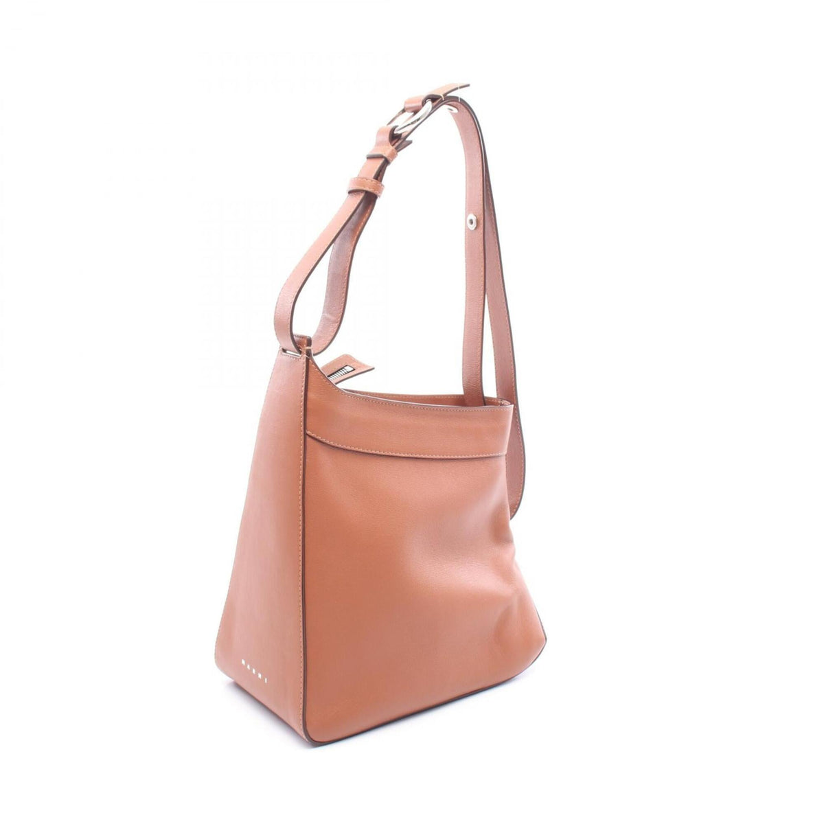 Marni Brown Leather Handbag Shoulder Bag (Pre-Owned)