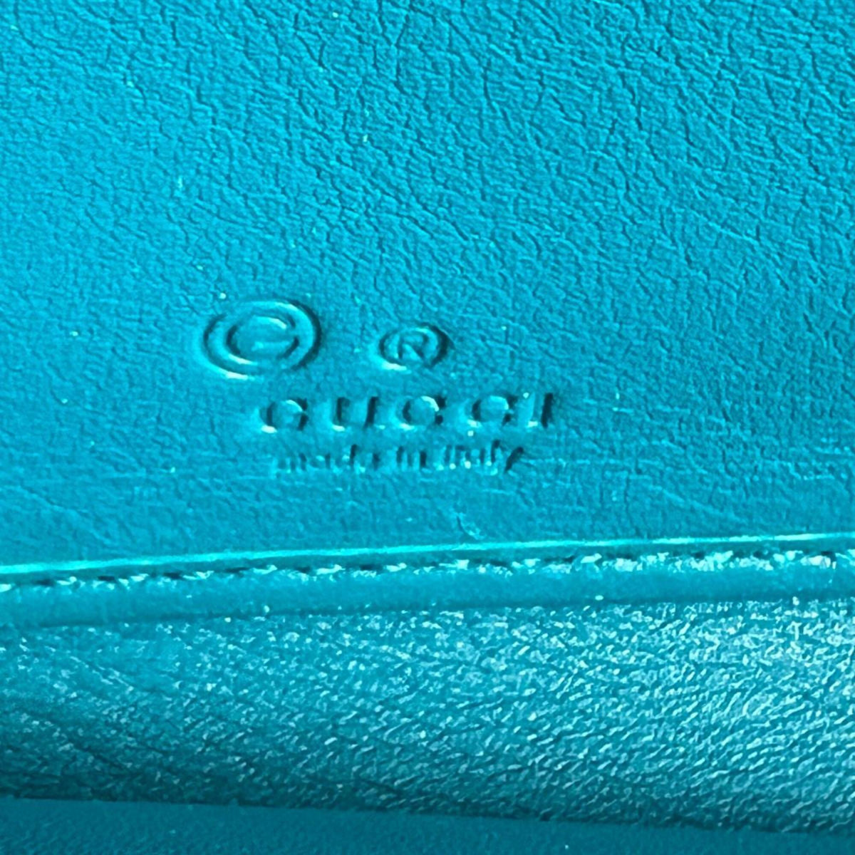 Gucci Microguccissima Blue Leather Long Wallet (Bi-Fold) (Pre-Owned)
