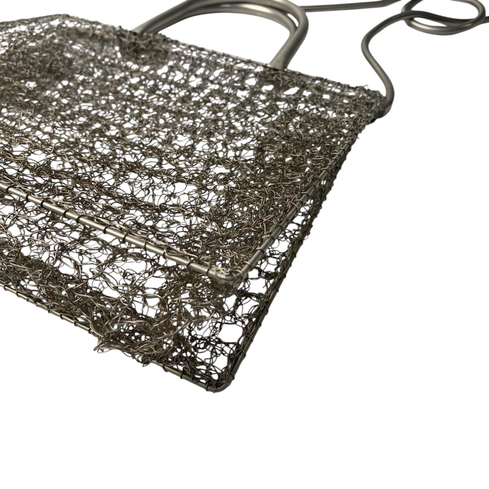 Salvatore Ferragamo Silver Stainless Steel Handbag Shoulder Bag (Pre-Owned)
