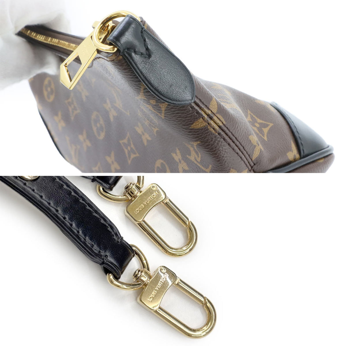 Louis Vuitton Monogram Noir Monogram Canvas Leather Handbag Shoulder Bag (Pre-Owned)