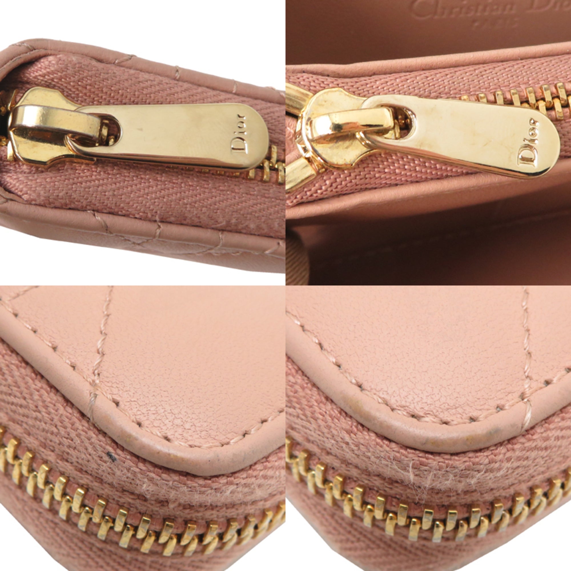 Christian Dior Pink Leather Coin Purse/Coin Case (Pre-Owned)