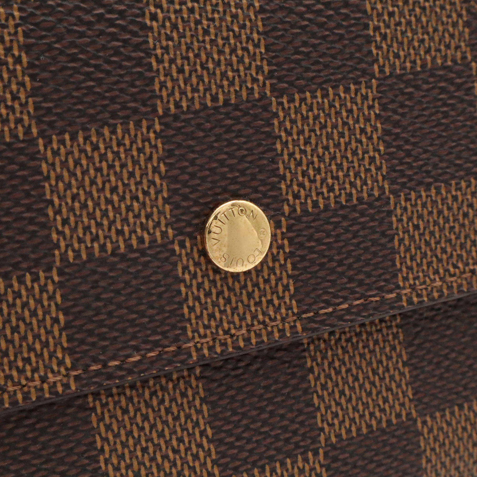 Louis Vuitton Brown Pvc Coated Canvas Long Wallet (Tri-Fold) (Pre-Owned)