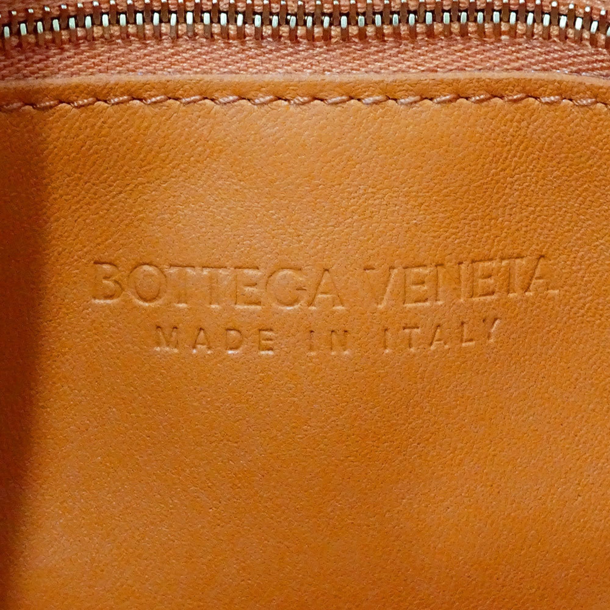 Bottega Veneta Orange Leather Handbag Shoulder Bag (Pre-Owned)