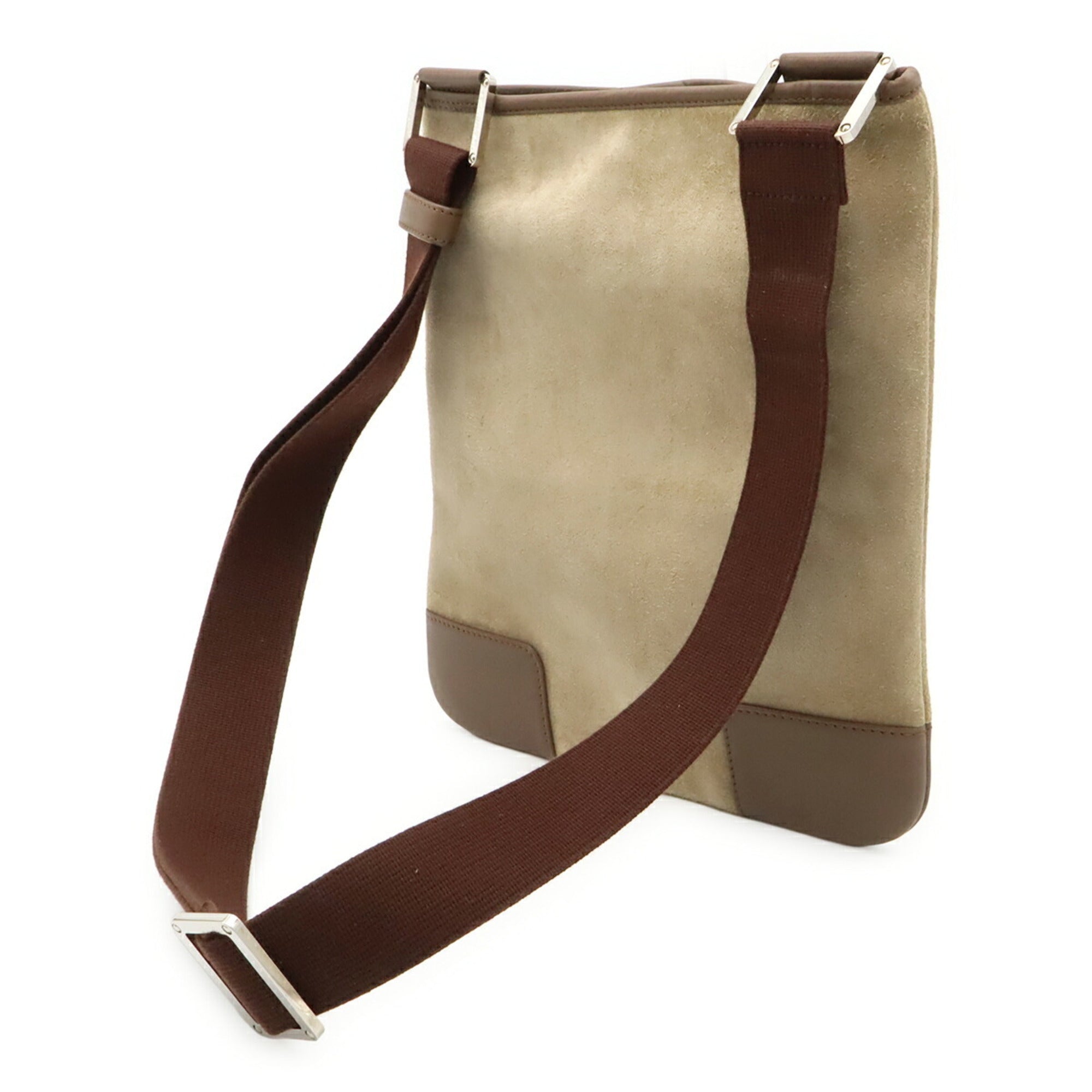 Loewe Beige Brown Suede Leather Shoulder Bag (Pre-Owned)