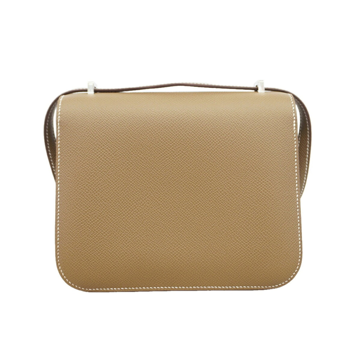 Hermes Etoupe Gray Leather Shoulder Bag (Pre-Owned)