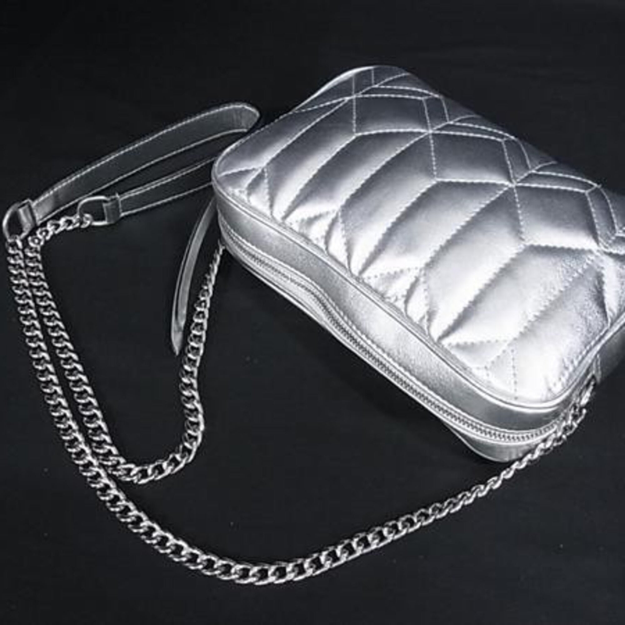Jimmy Choo Silver Leather Shoulder Bag (Pre-Owned)