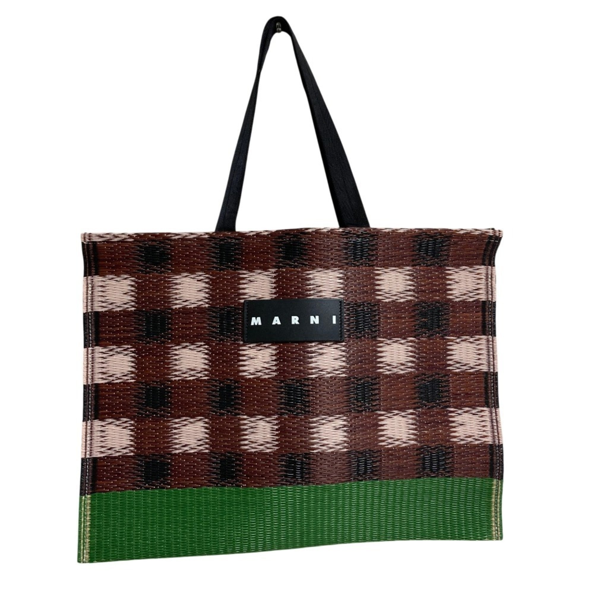 Marni Brown Green Tote Bag (Pre-Owned)