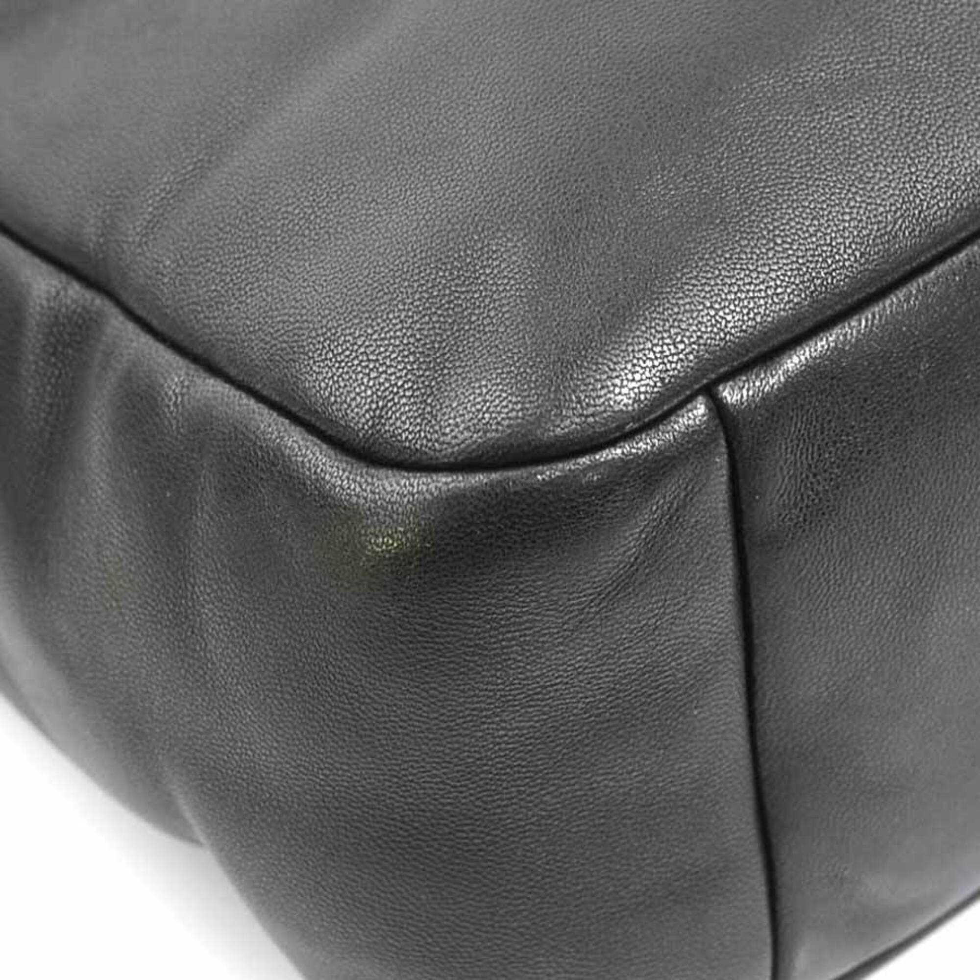 Saint Laurent Black Leather Shoulder Bag (Pre-Owned)