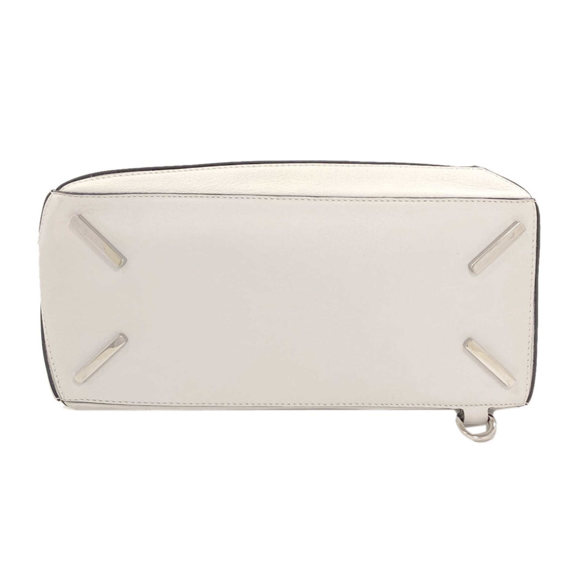 Loewe Puzzle White Leather Handbag (Pre-Owned)
