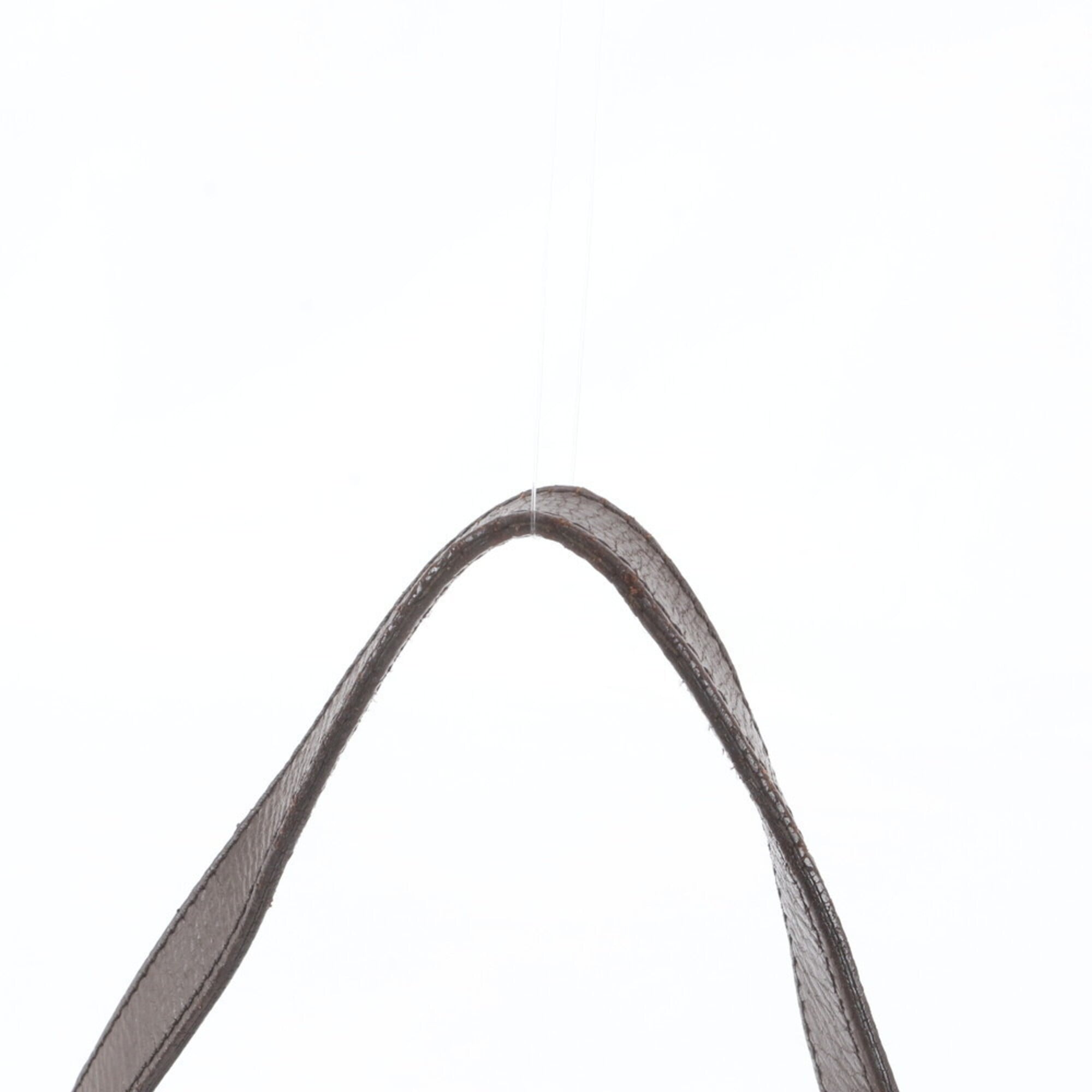 Fendi Brown Leather Canvas Shoulder Bag (Pre-Owned)