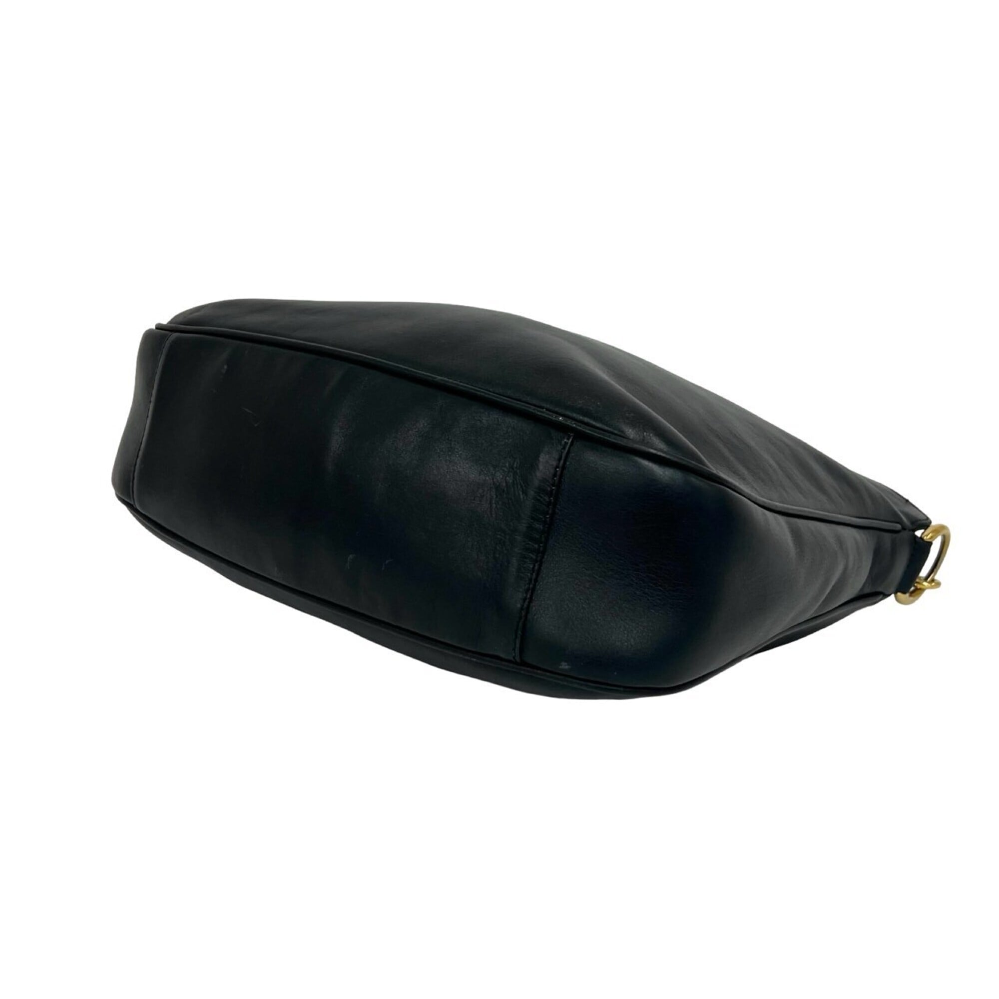 Gucci Navy Leather Handbag Shoulder Bag (Pre-Owned)