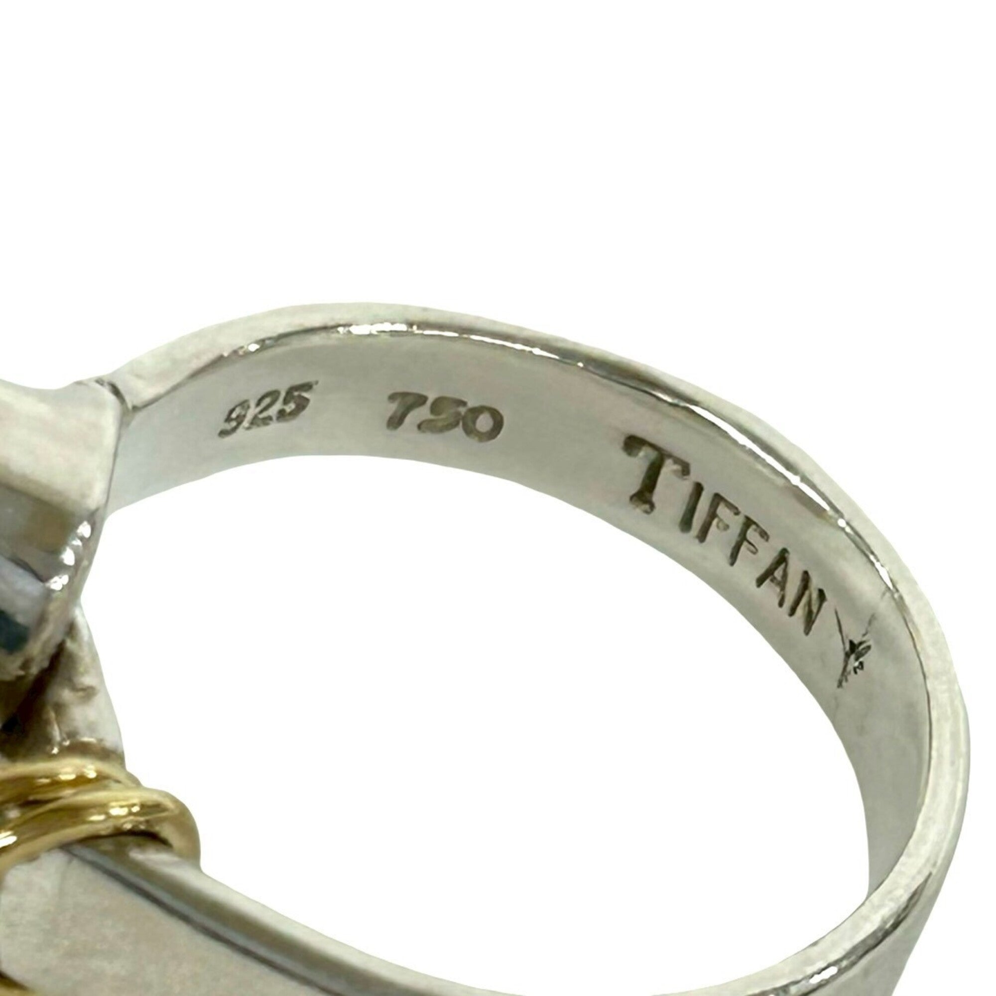 Tiffany Gold Silver Yellow Gold (18K) Silver 925 Band Ring (Pre-Owned)