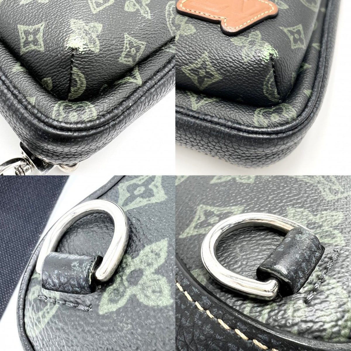 Louis Vuitton Monogram Black Green Monogram Shoulder Bag Sling Bag (Pre-Owned)