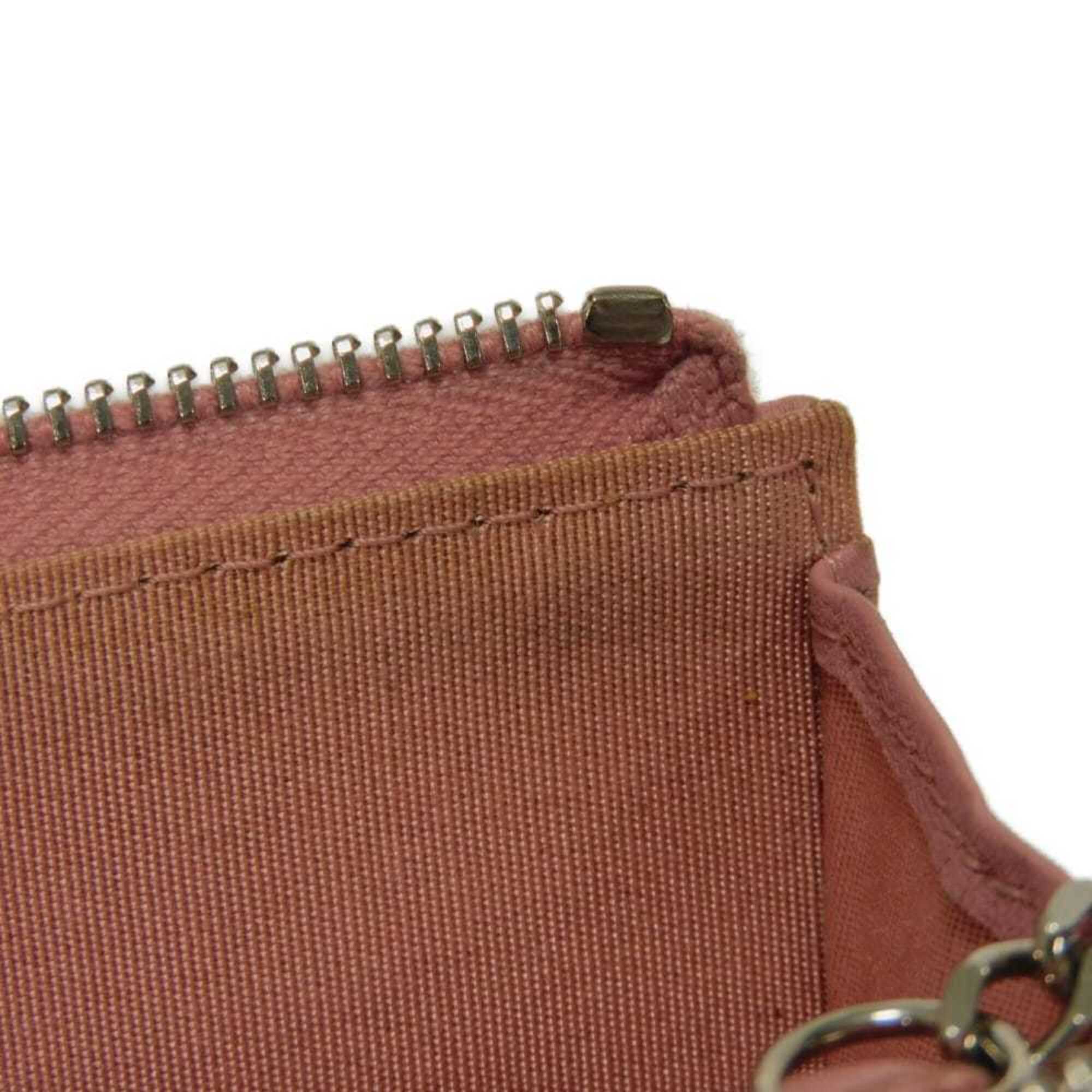 Chanel Camellia Pink Leather Coin Purse/Coin Case (Pre-Owned)