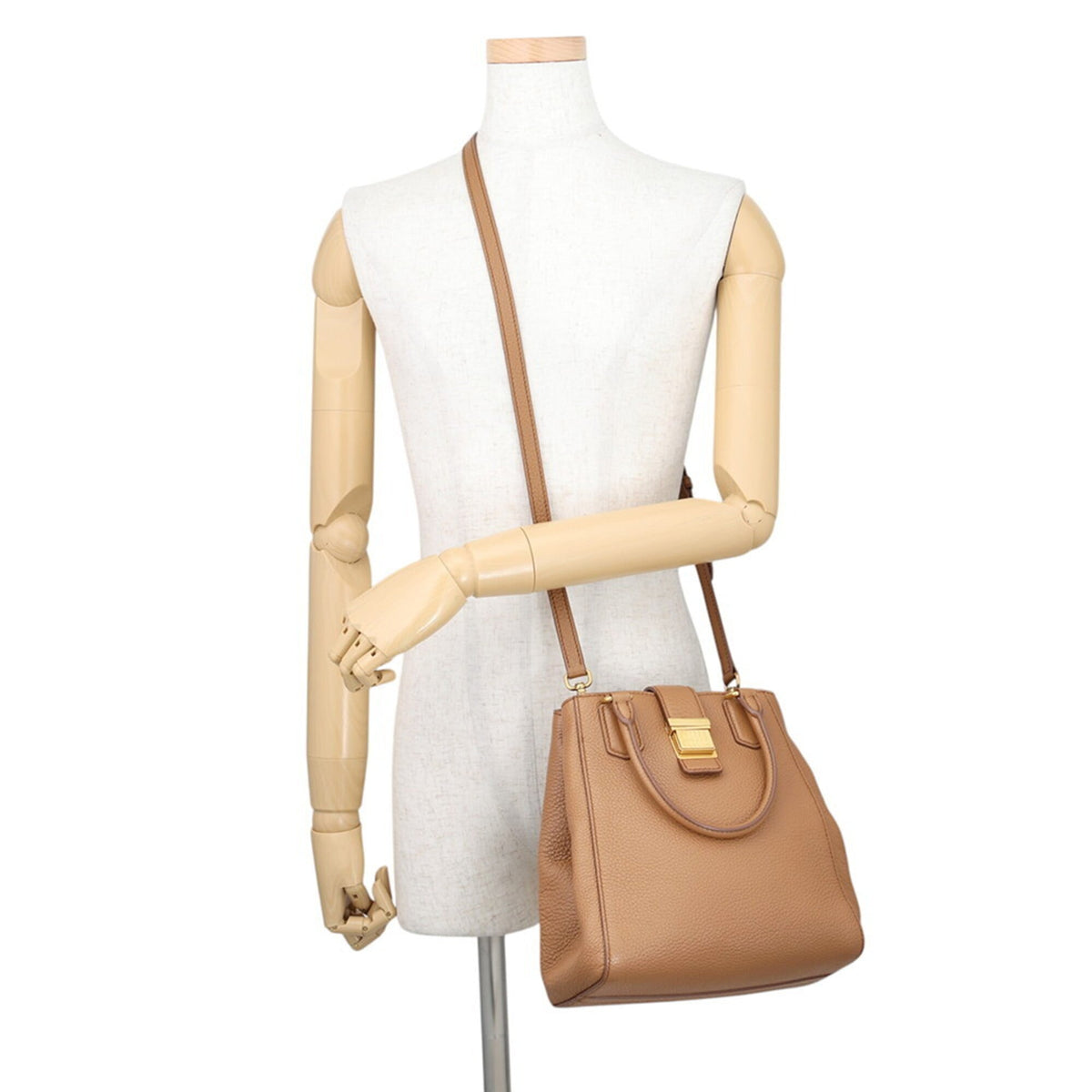 Miu Miu Brown Leather Handbag Shoulder Bag (Pre-Owned)