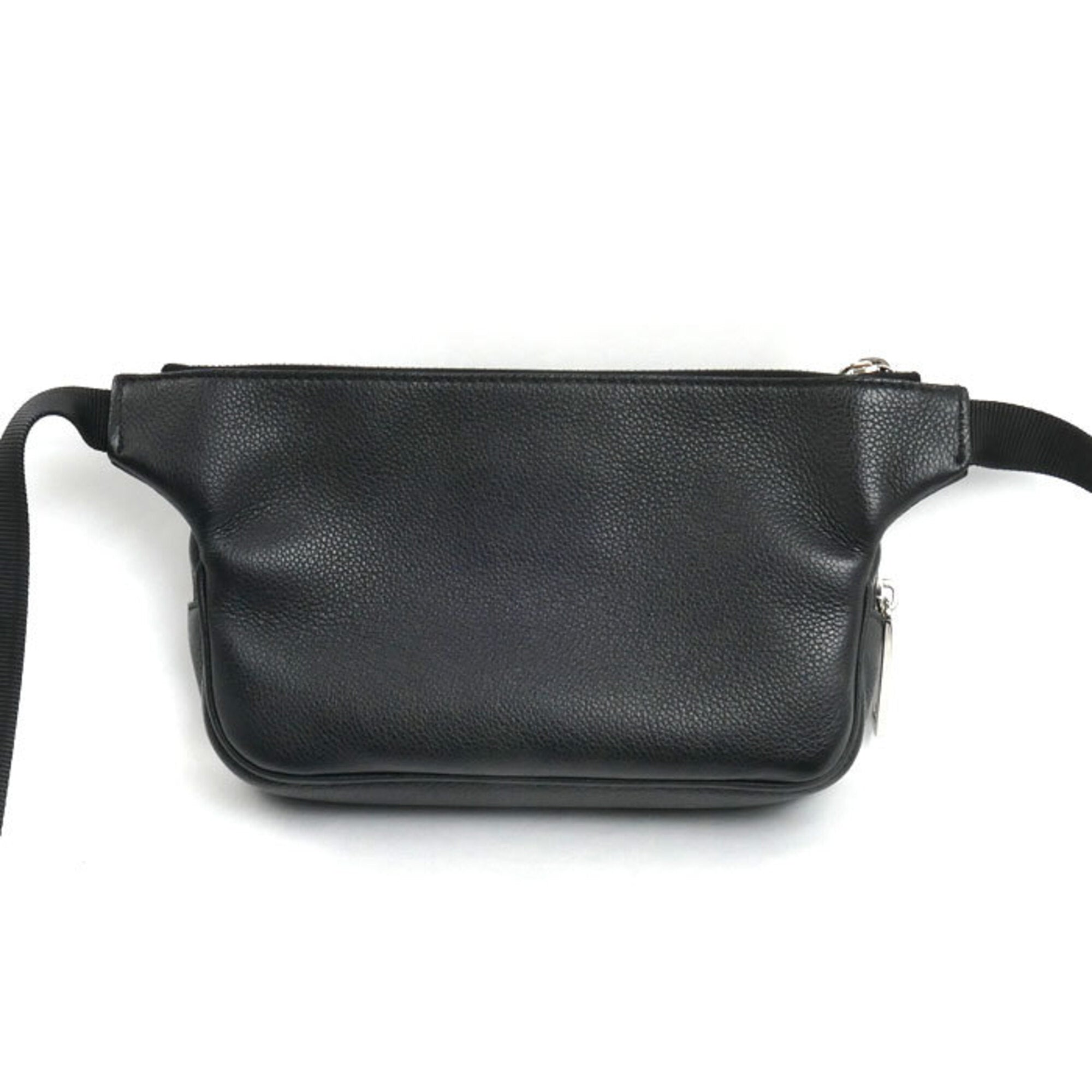 Fendi Black Leather Shoulder Bag Sling Bag (Pre-Owned)