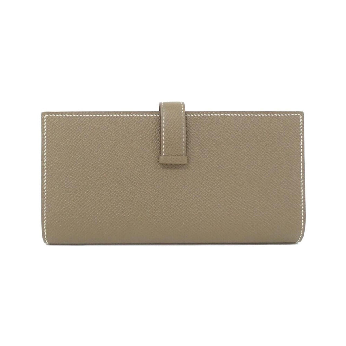 Hermes Bearn Etoupe Gray Epsom Leather Long Wallet (Bi-Fold) (Pre-Owned)