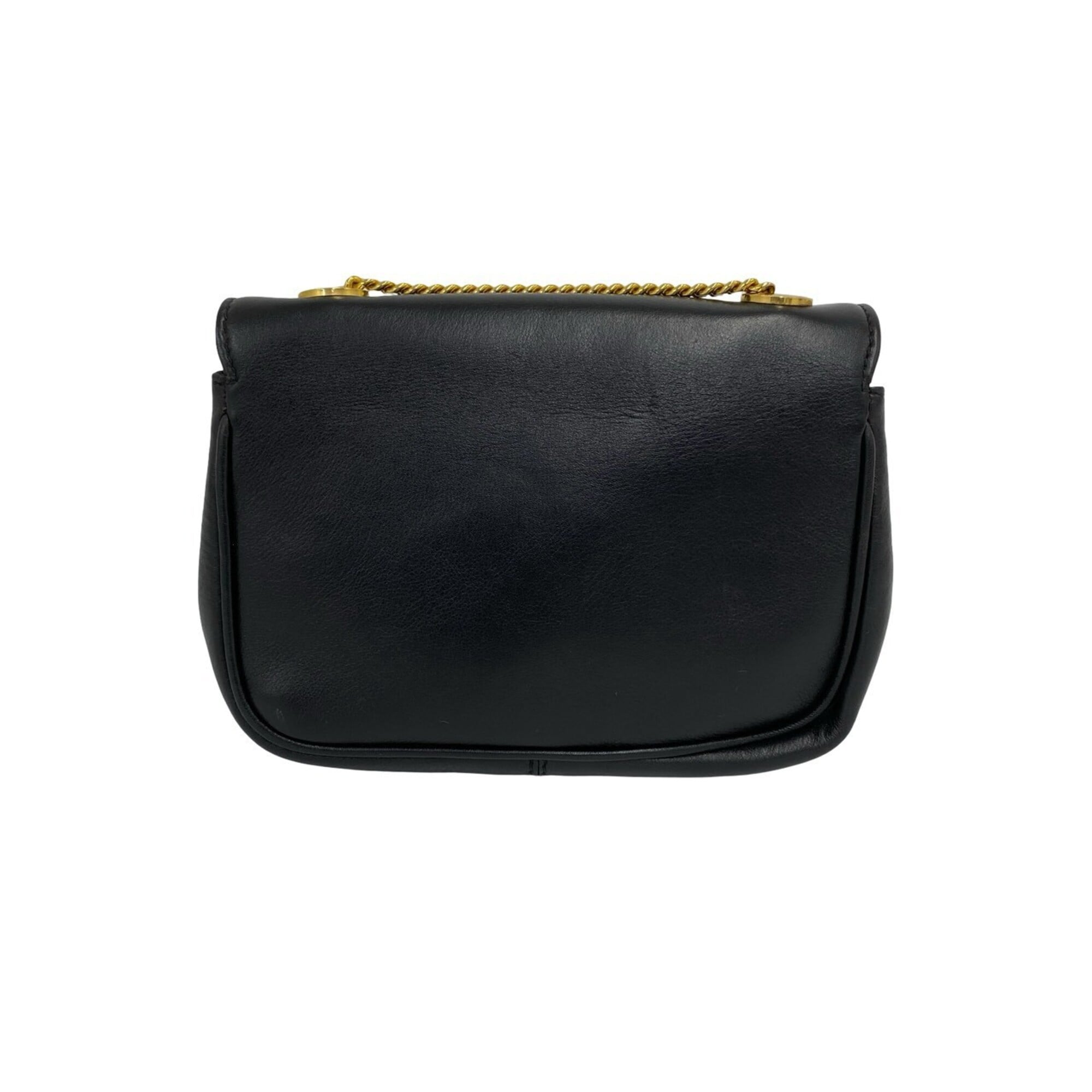 Celine Black Leather Pochette Shoulder Bag (Pre-Owned)