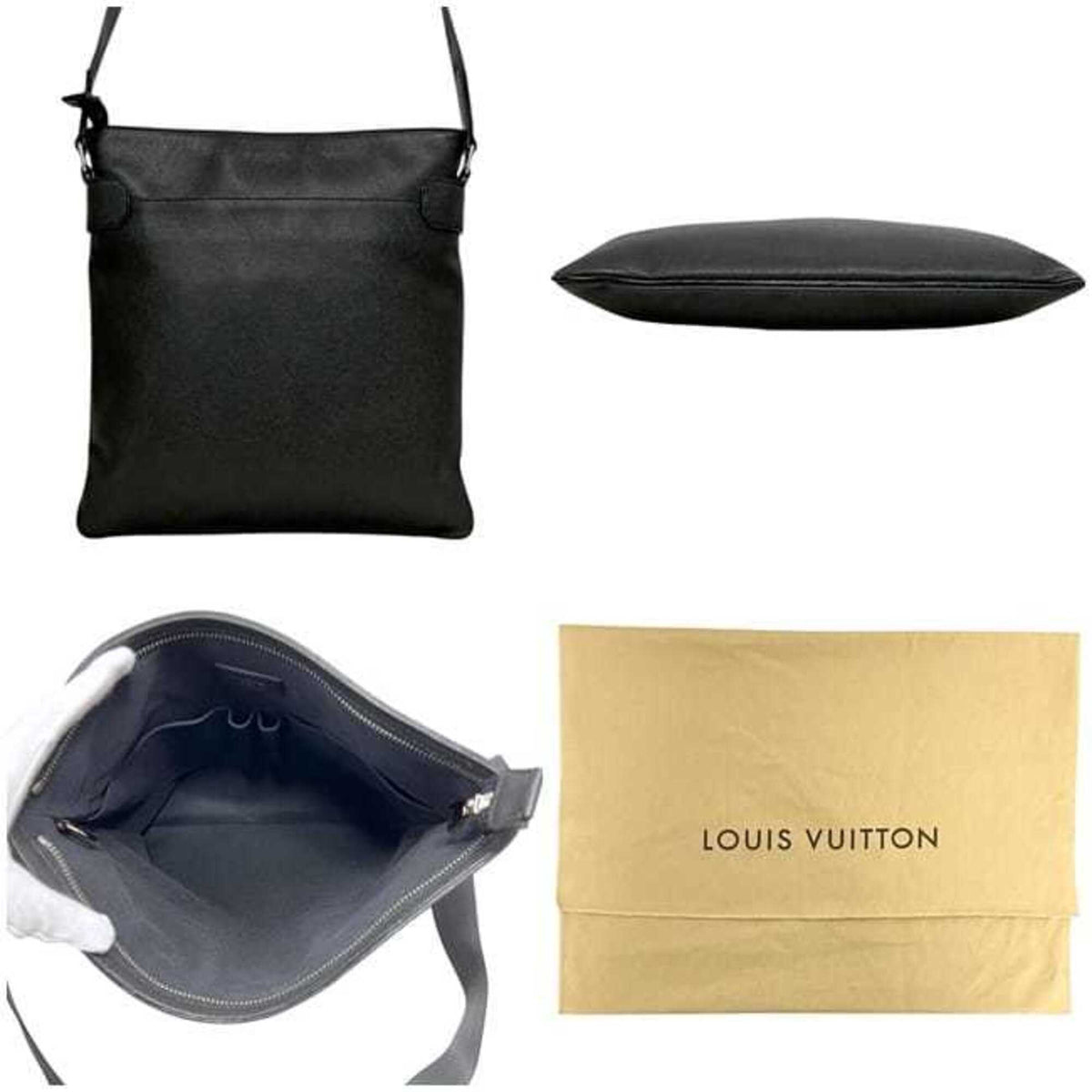 Louis Vuitton Ardoise Gray Taiga Leather Shoulder Bag (Pre-Owned)