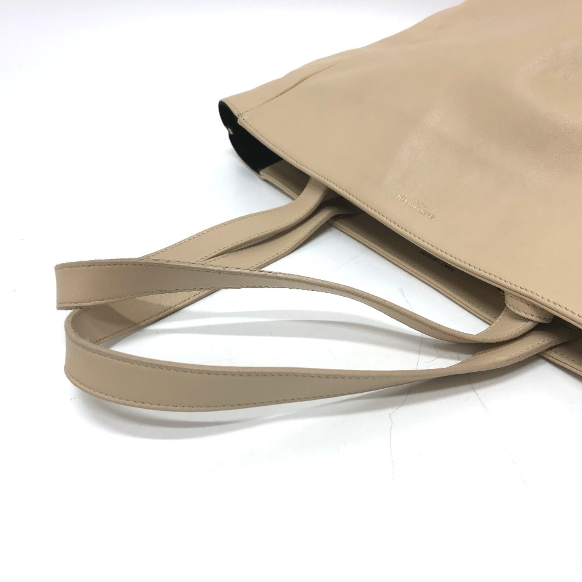 Saint Laurent Beige Leather Tote Bag (Pre-Owned)
