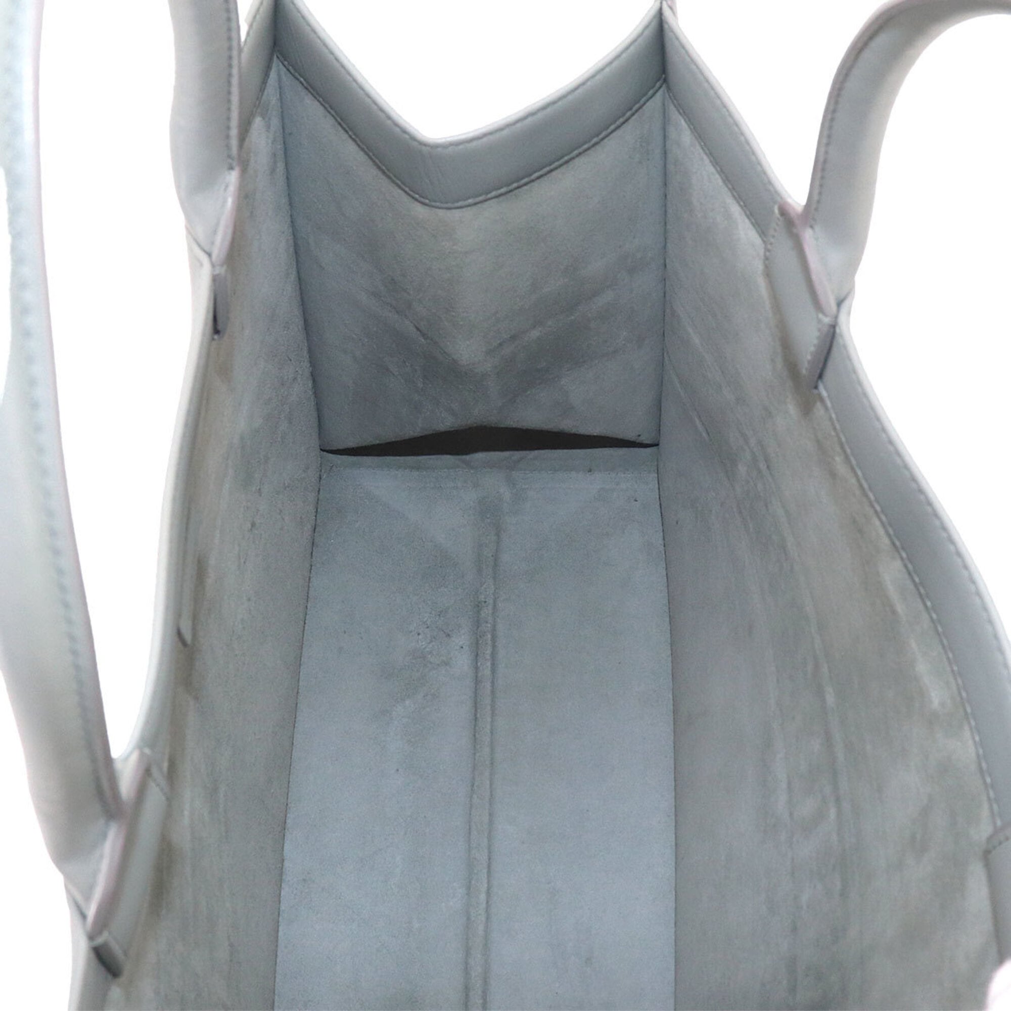Christian Dior Gray Leather Handbag Tote Bag (Pre-Owned)