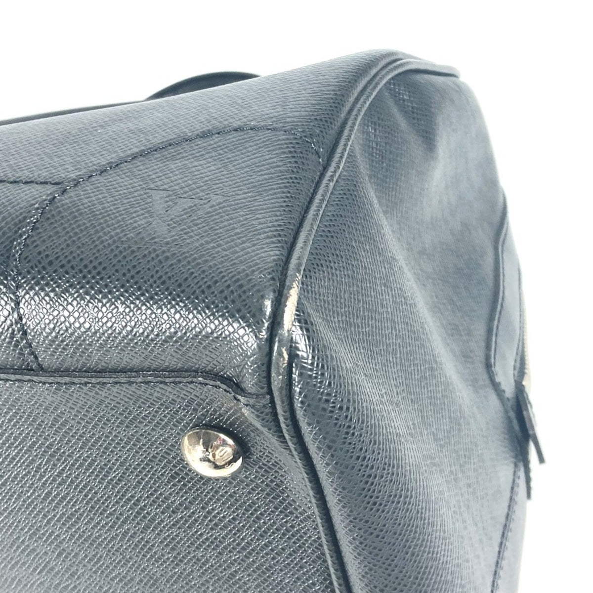 Louis Vuitton Ardoise Black Taiga Leather Boston Bag Handbag (Pre-Owned)