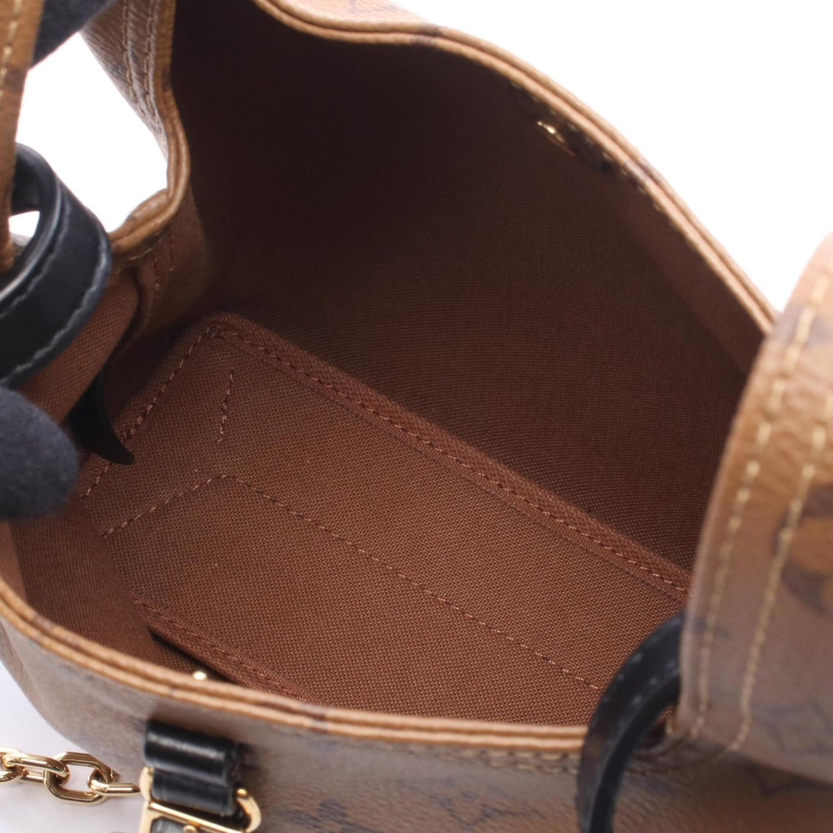 Louis Vuitton Brown Monogram Reverse Coated Canvas Leather Handbag (Pre-Owned)