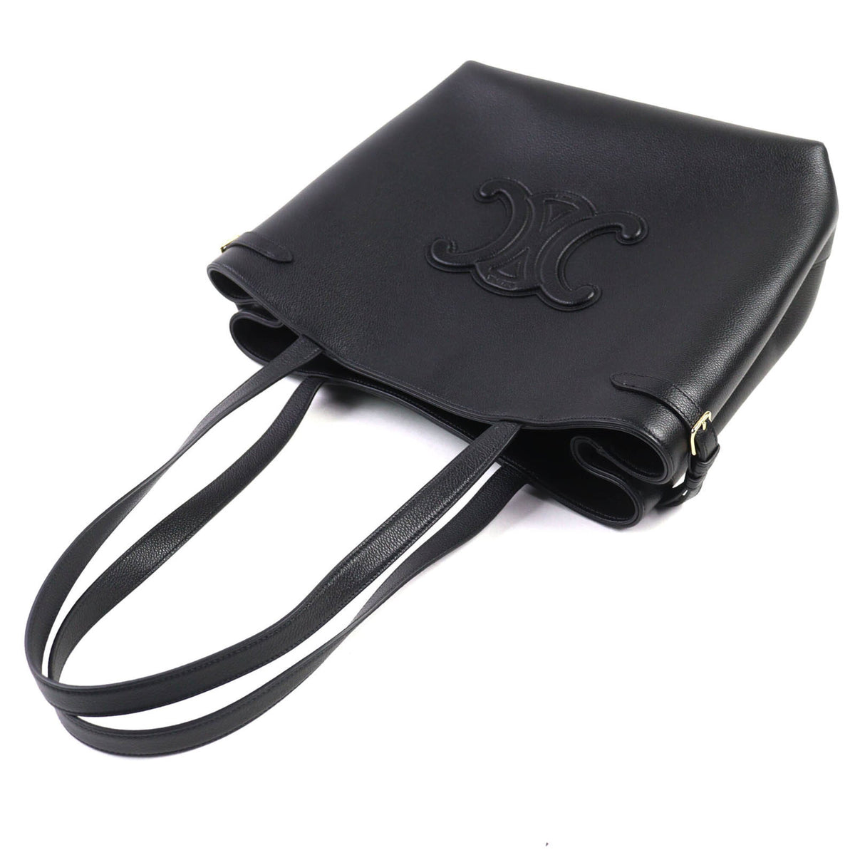 Celine Cabas Black Leather Tote Bag (Pre-Owned)