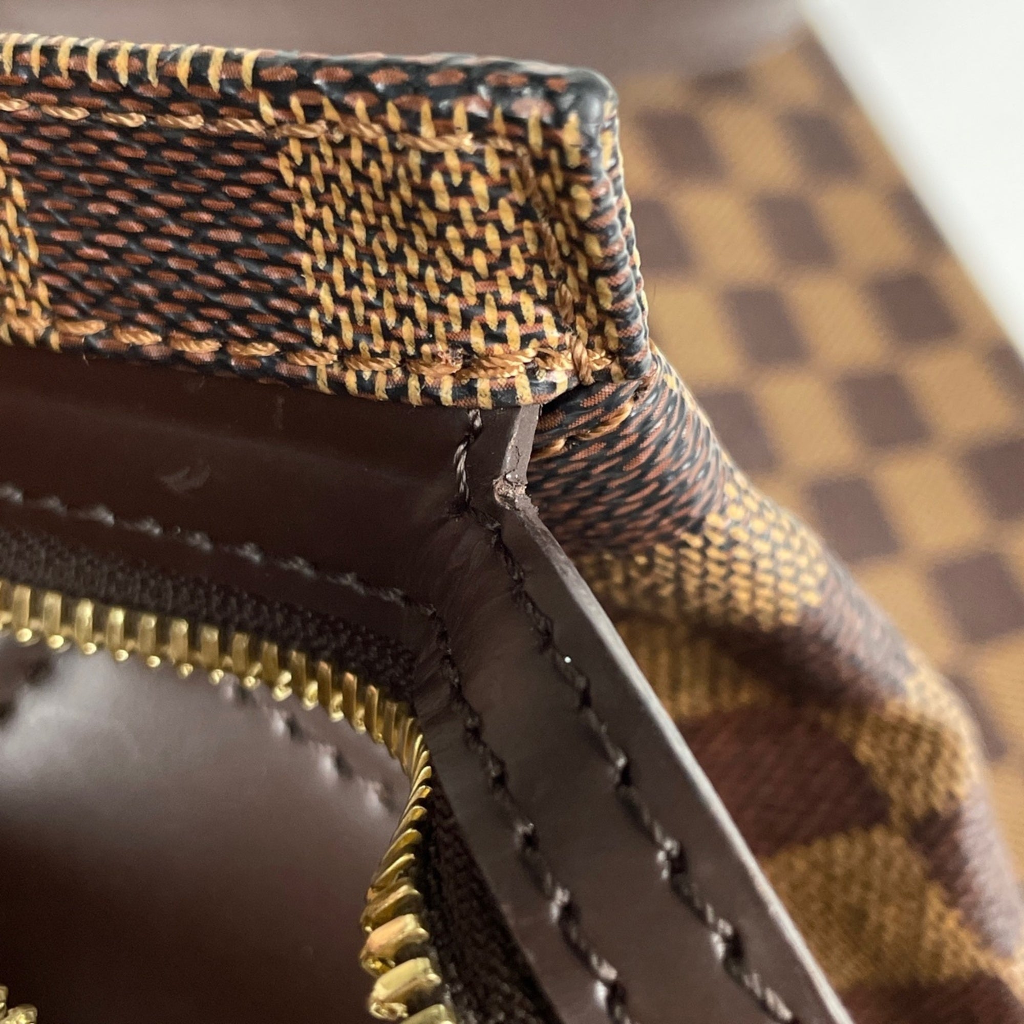 Louis Vuitton Brown Damier Canvas Shoulder Bag Tote Bag (Pre-Owned)