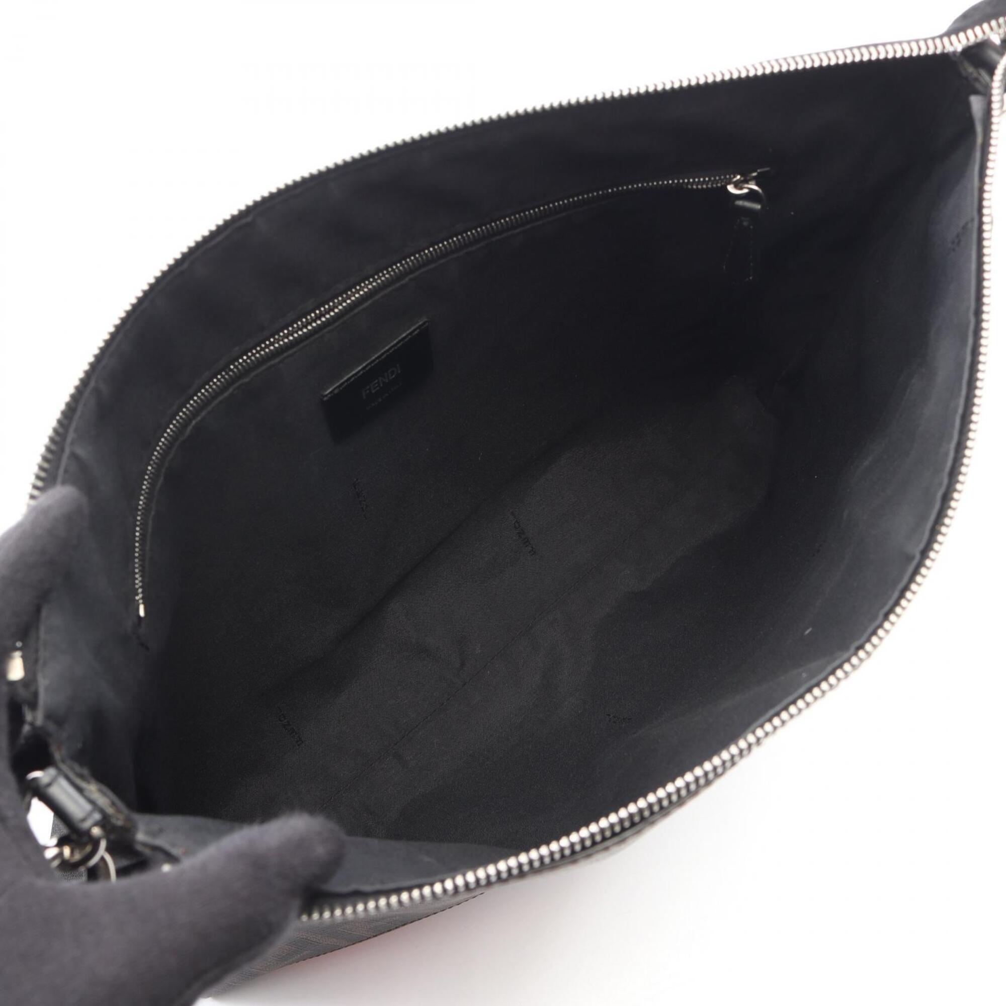 Fendi Black Brown Red Color Pvc Leather Handbag Shoulder Bag (Pre-Owned)