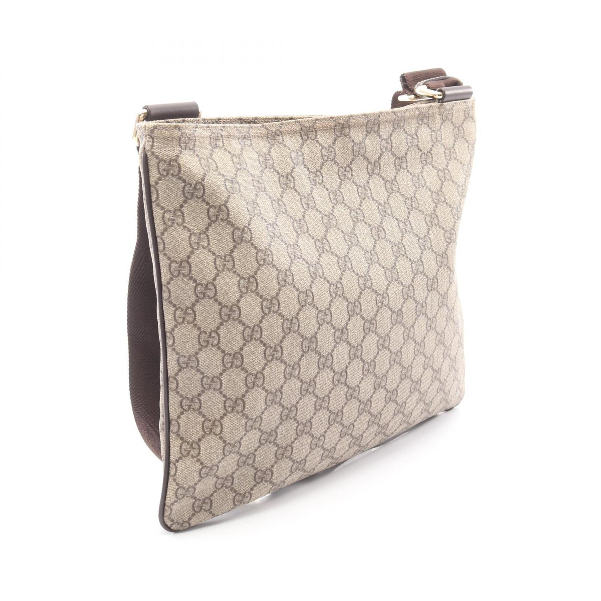 Gucci Beige Brown Pvc Leather Handbag Shoulder Bag (Pre-Owned)