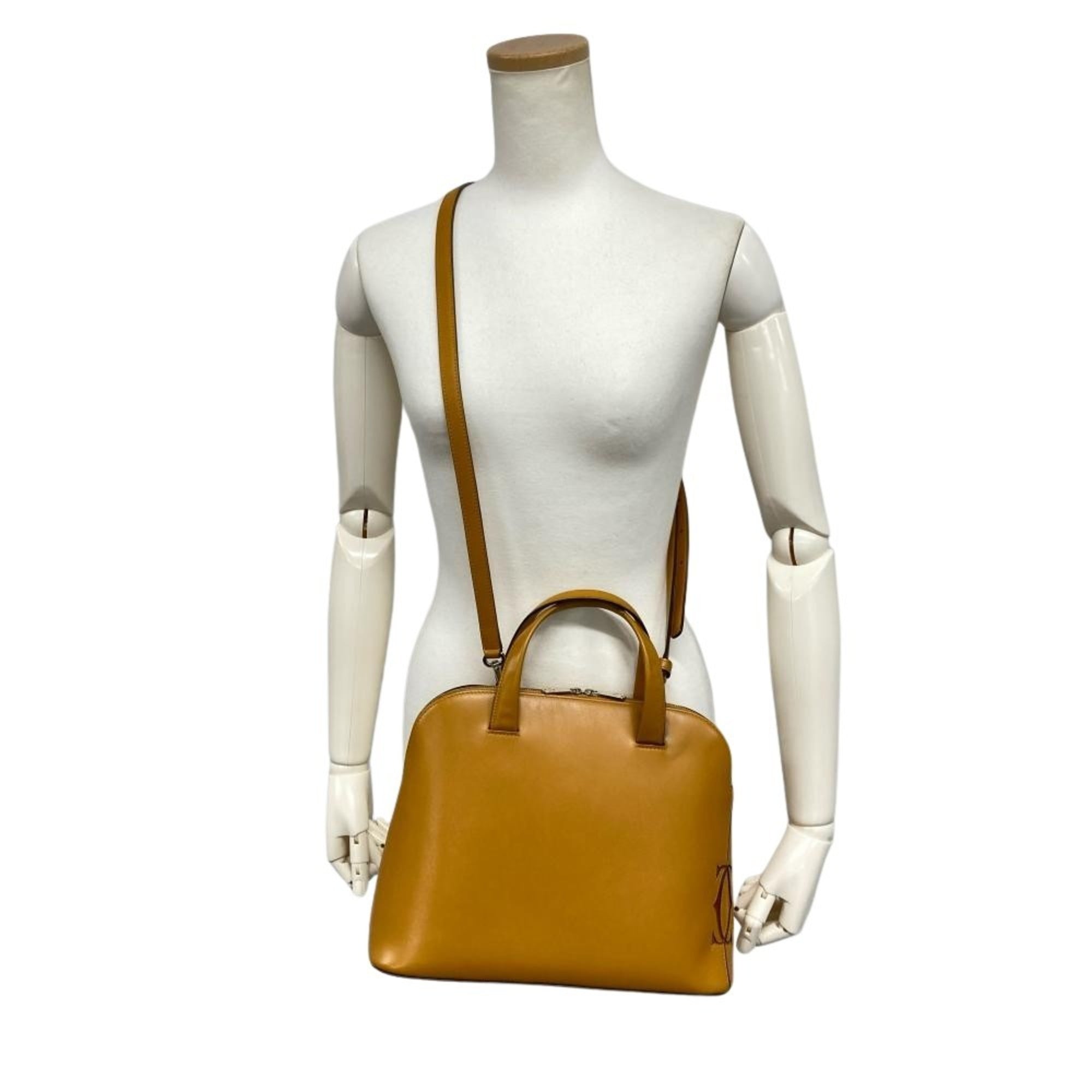 Cartier Camel Leather Handbag (Pre-Owned)