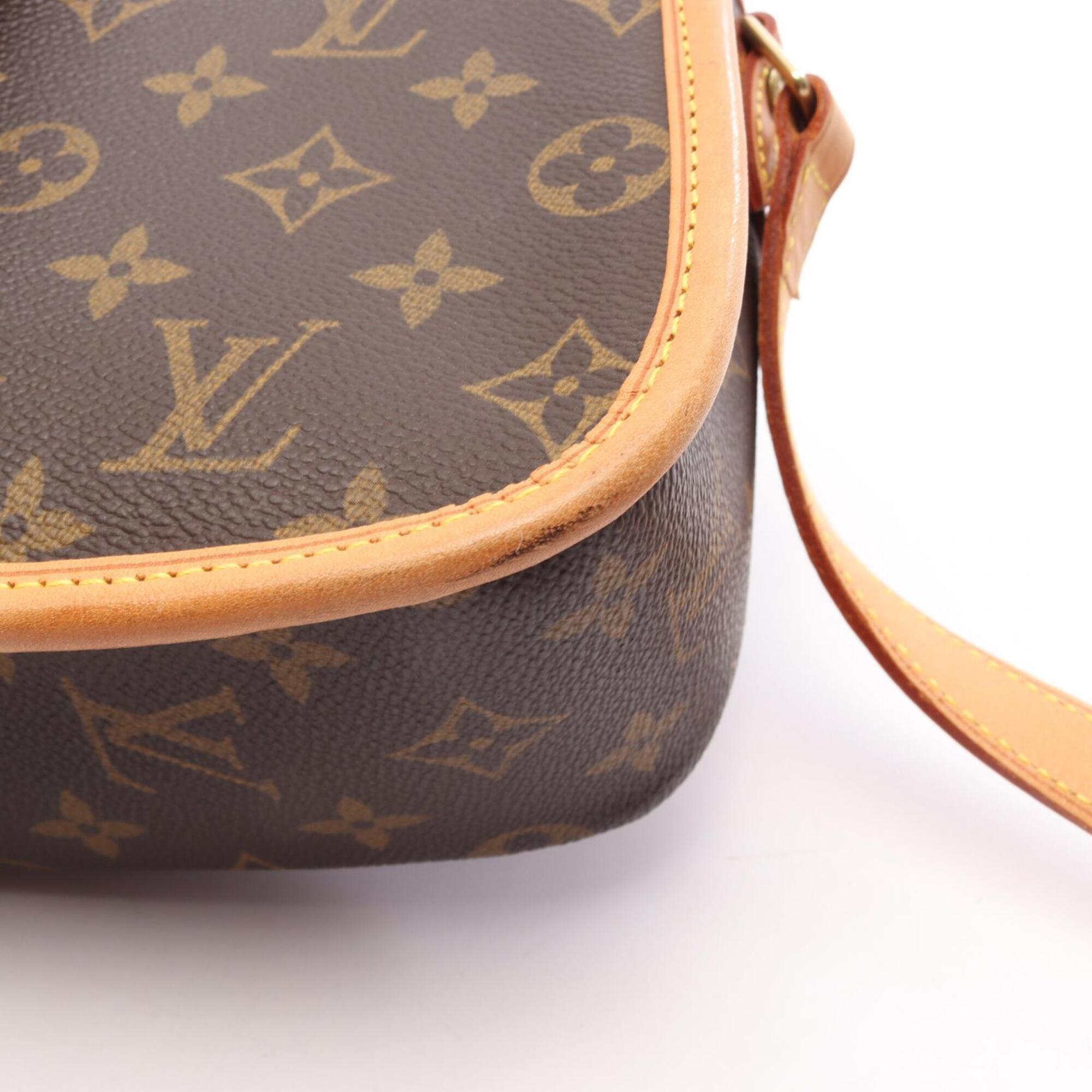 Louis Vuitton Brown Pvc Coated Canvas Leather Handbag Shoulder Bag (Pre-Owned)