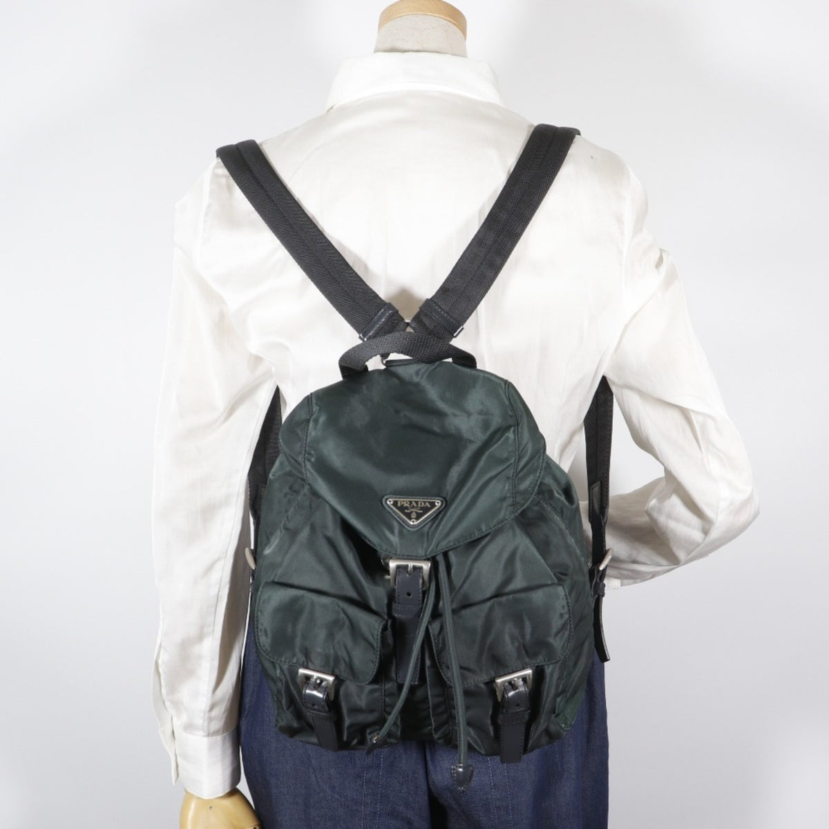 Prada Green Nylon Backpack (Pre-Owned)