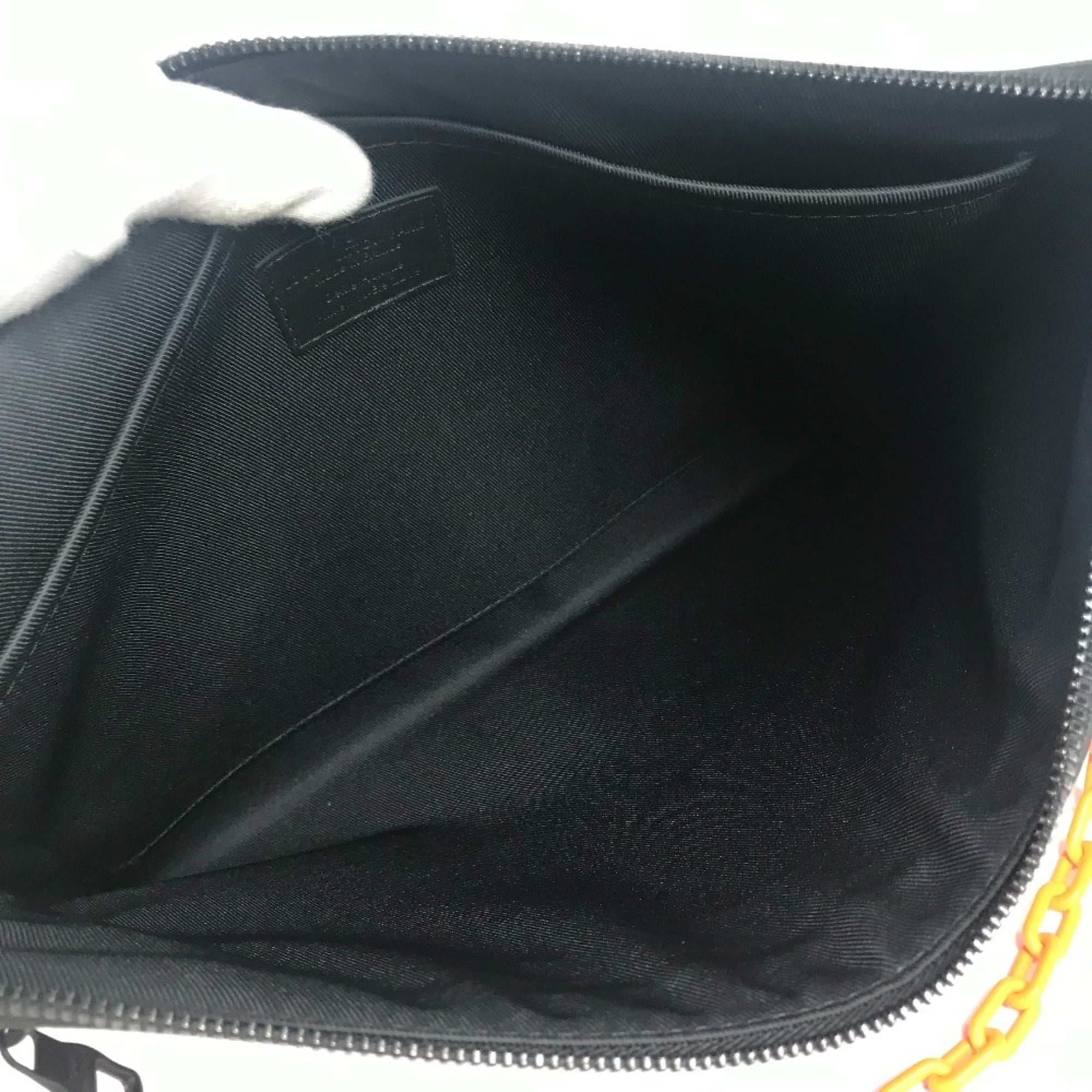 Louis Vuitton Brown Orange Monogram Canvas Clutch Bag Pochette Pouch (Pre-Owned)