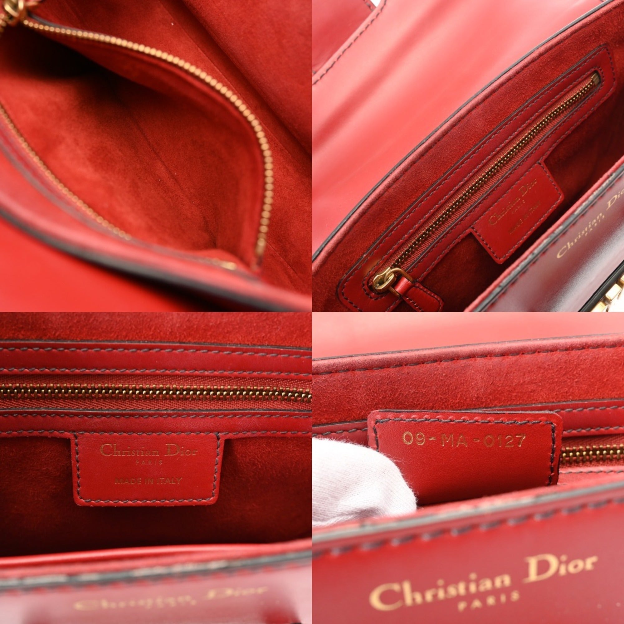 Christian Dior Gold Leather Saddle Bag Shoulder Bag (Pre-Owned)