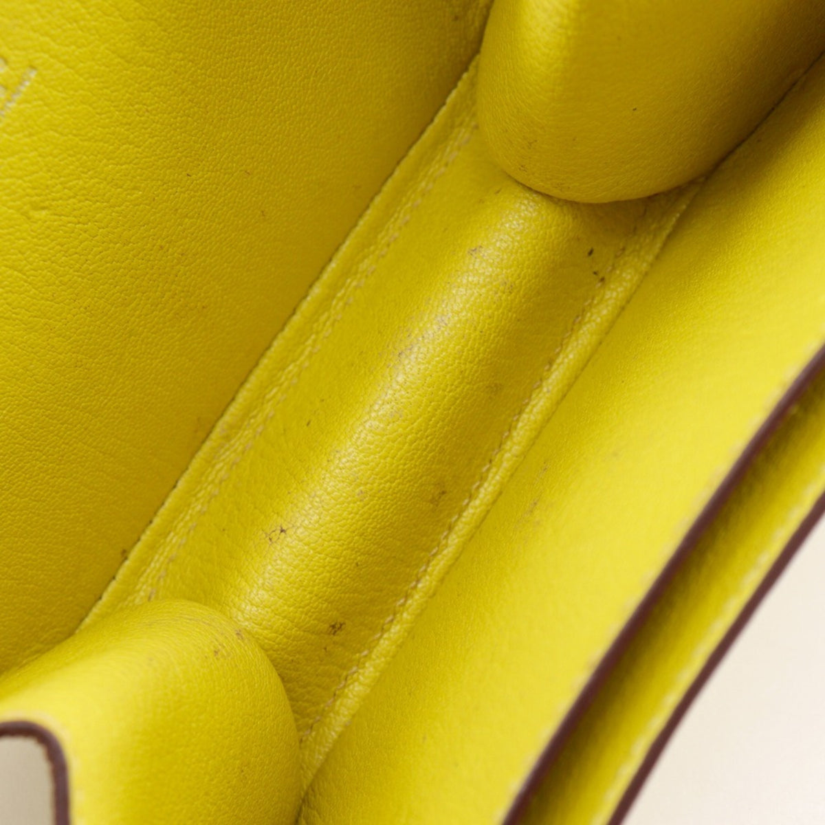 Hermes Yellow Chevre Leather Clutch Bag (Pre-Owned)
