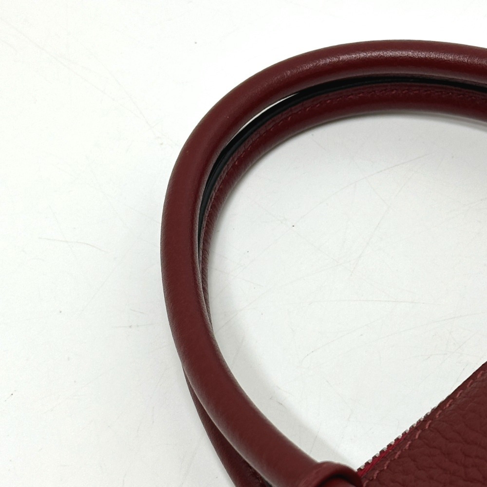 Hermes Bolide Red Color Taurillon Clemence Leather Handbag Shoulder Bag (Pre-Owned)