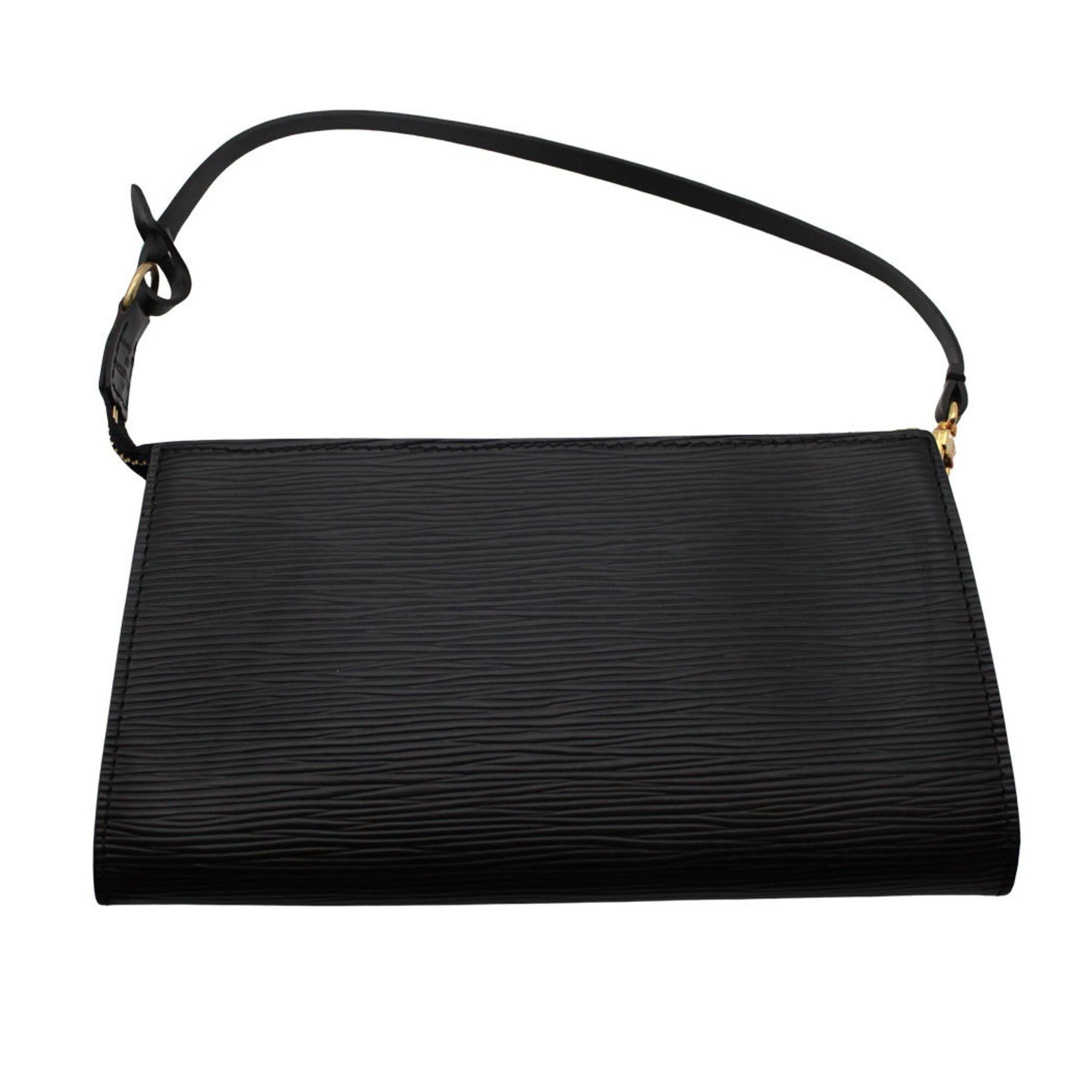 Louis Vuitton Black Noir Epi Leather Handbag Pochette Pouch (Pre-Owned)