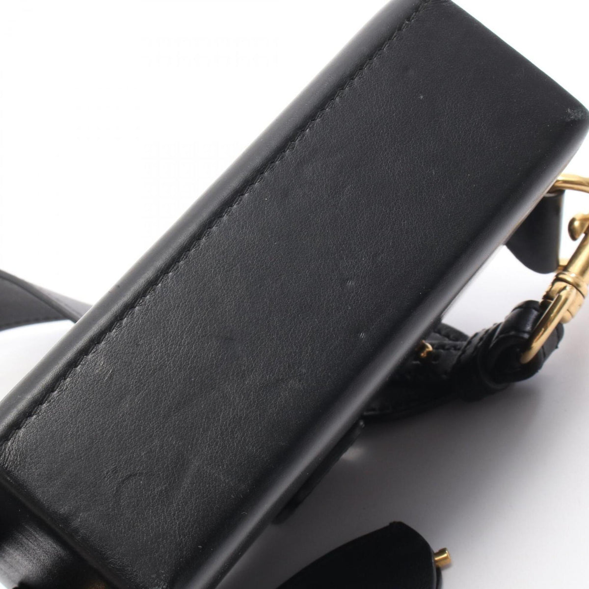 Christian Dior Black Leather Handbag Shoulder Bag (Pre-Owned)