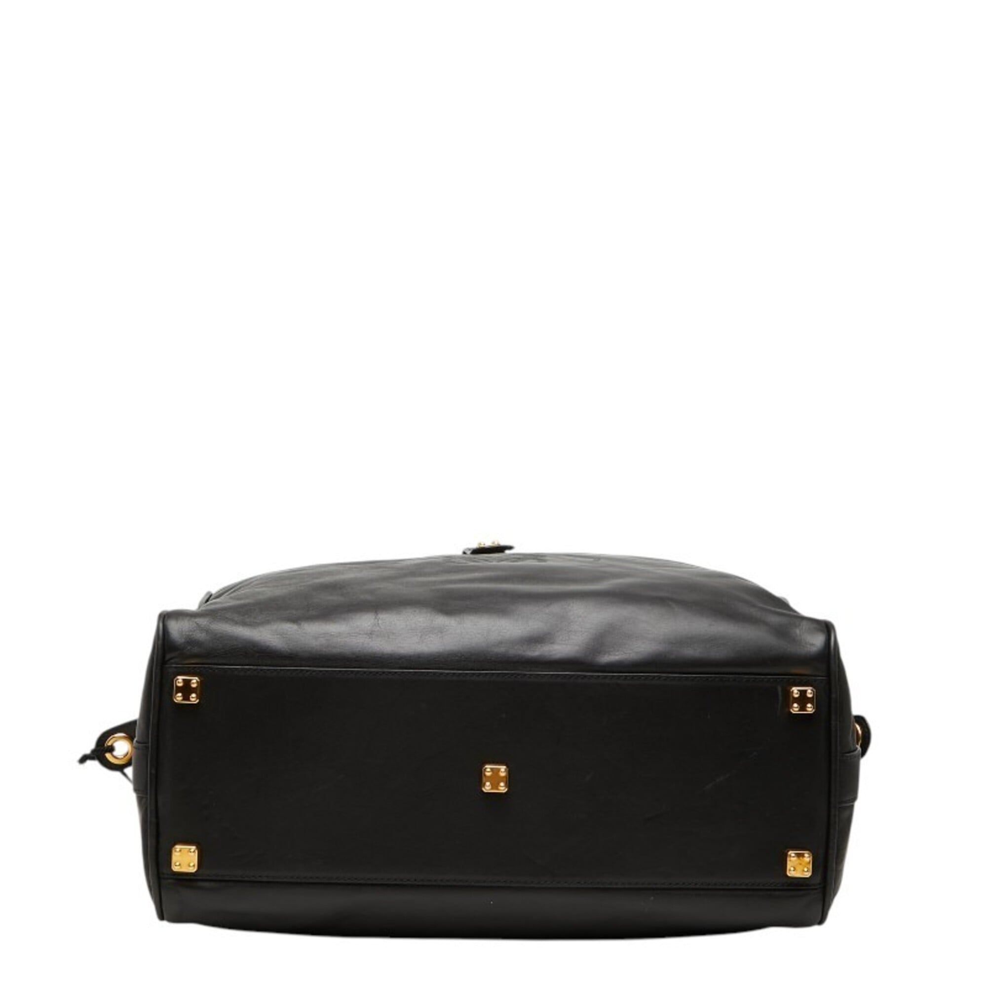 Loewe Black Leather Boston Bag Shoulder Bag (Pre-Owned)