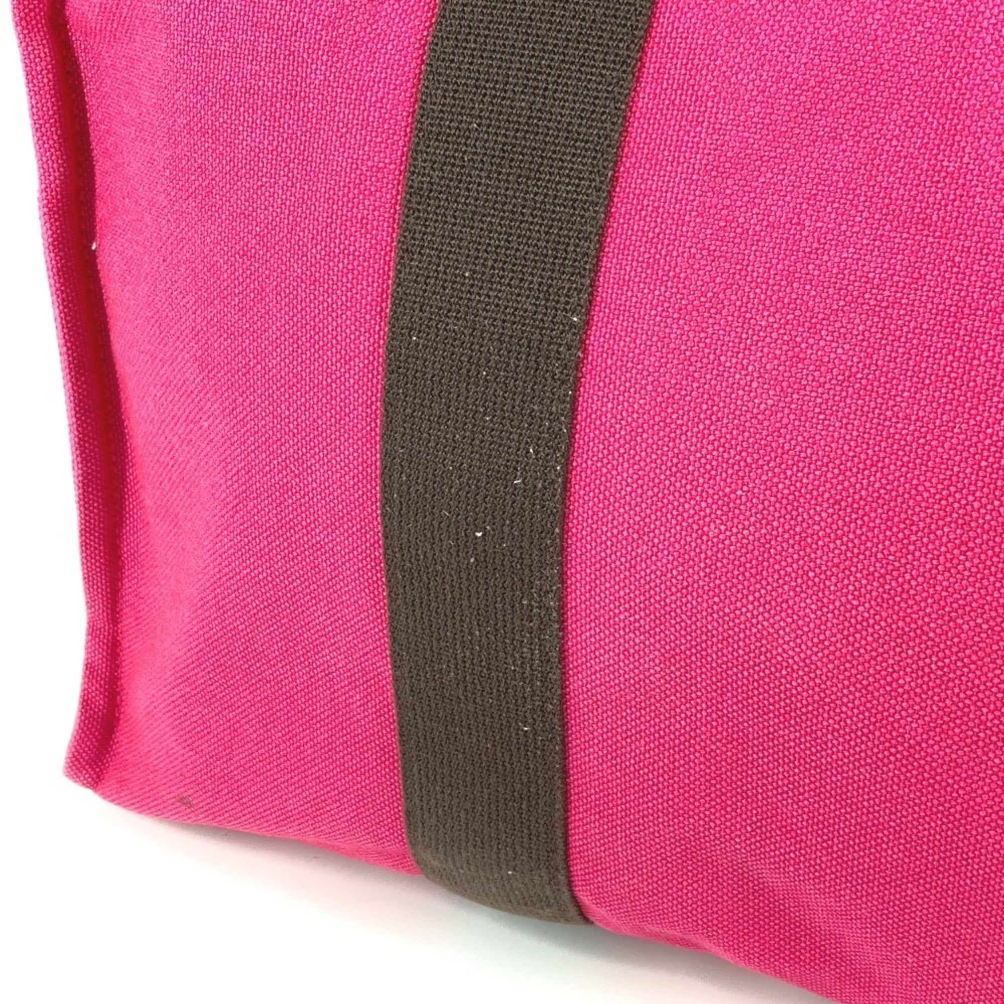 Hermes Black Pink Canvas Shoulder Bag Tote Bag (Pre-Owned)