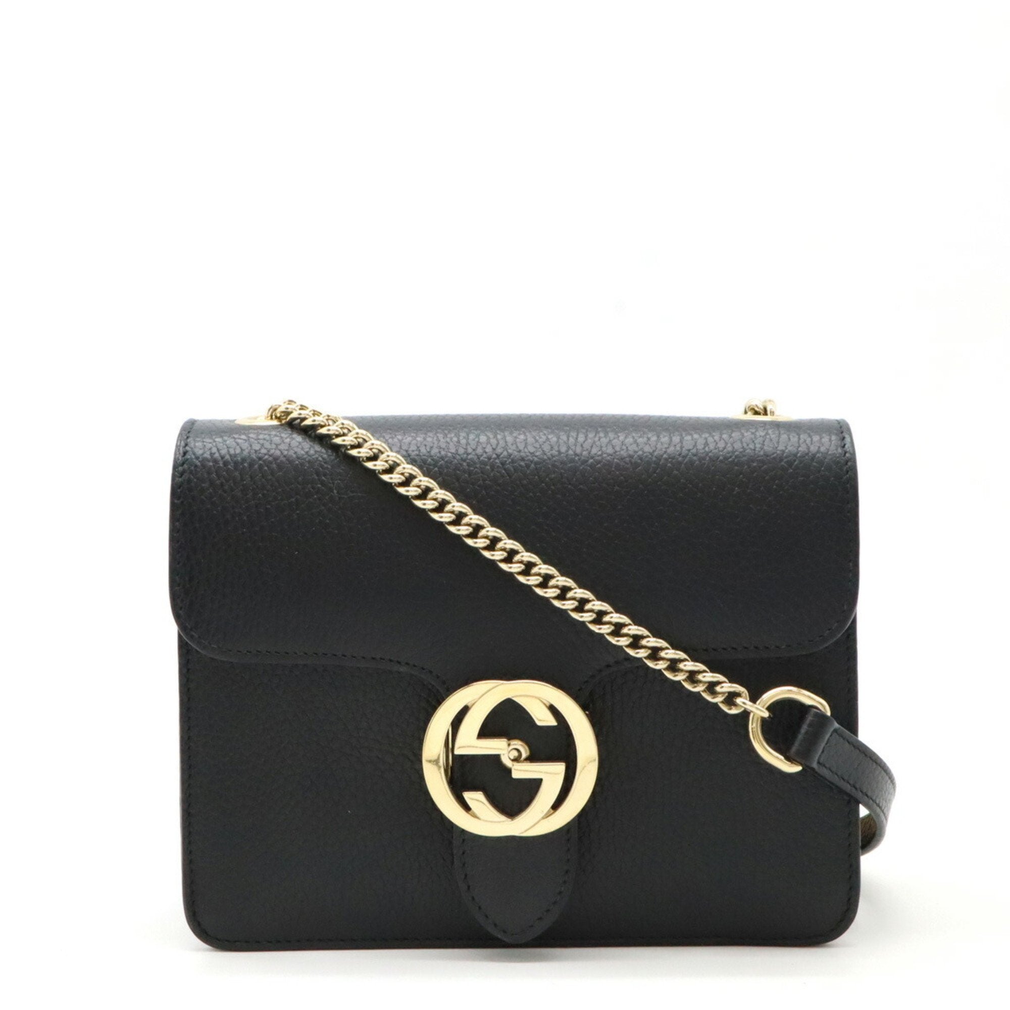 Gucci Black Leather Shoulder Bag (Pre-Owned)