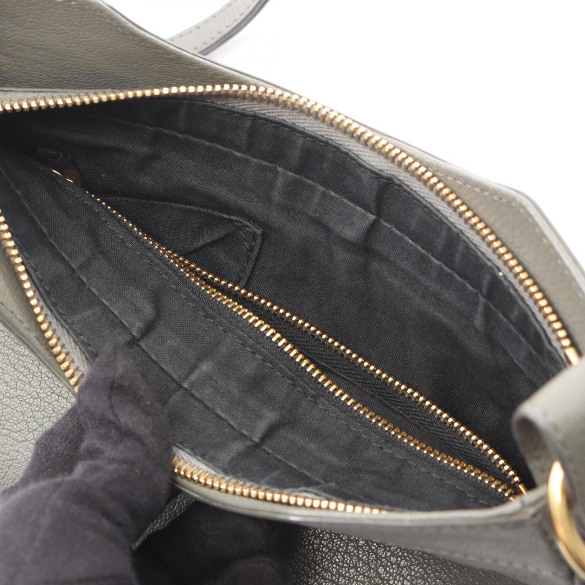 Balenciaga Gray Metallic Leather Handbag Shoulder Bag (Pre-Owned)