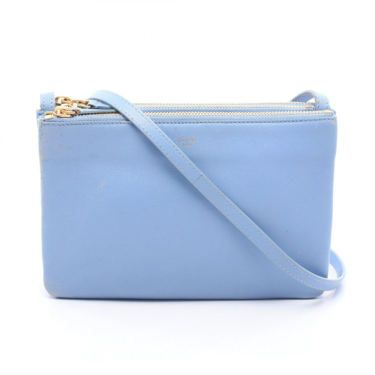 Celine Blue Leather Shoulder Bag (Pre-Owned)